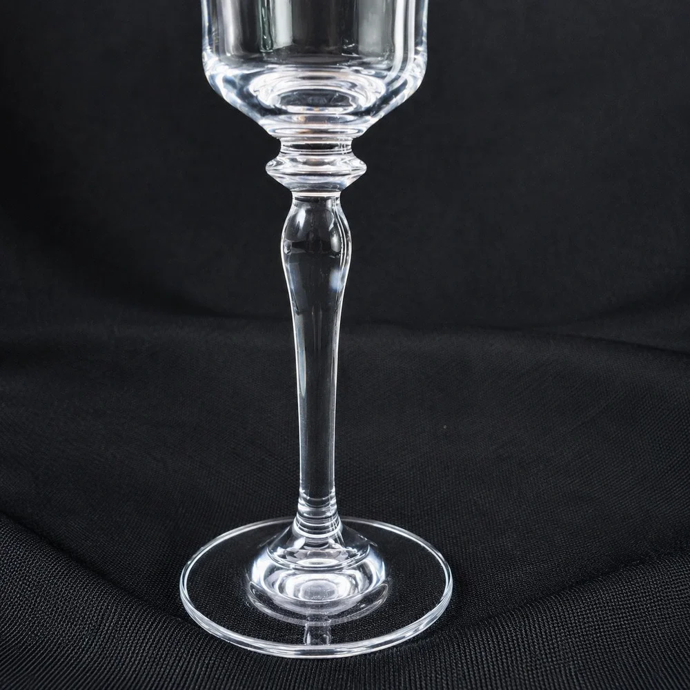 Mikasa‎ Jamestown handblown Wine Glasses Gold Rim Flared Tulip Baluster Stem 2pc